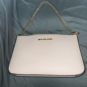 Michael Kors White Chain Shoulder Bag